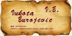 Vukota Burojević vizit kartica